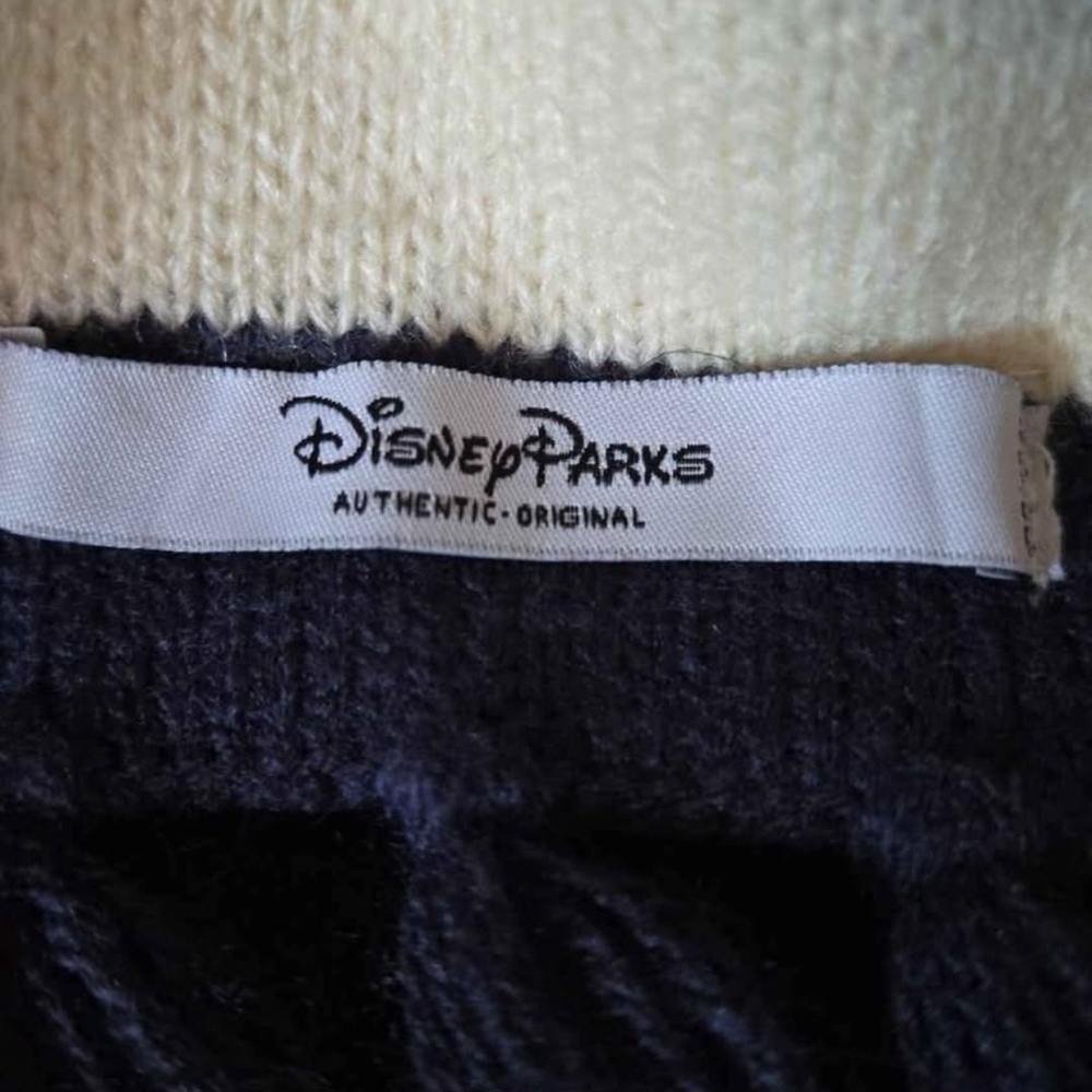 Disney Parks Mickey Mouse Navy and White Knit Scarf - Picture 3 of 4